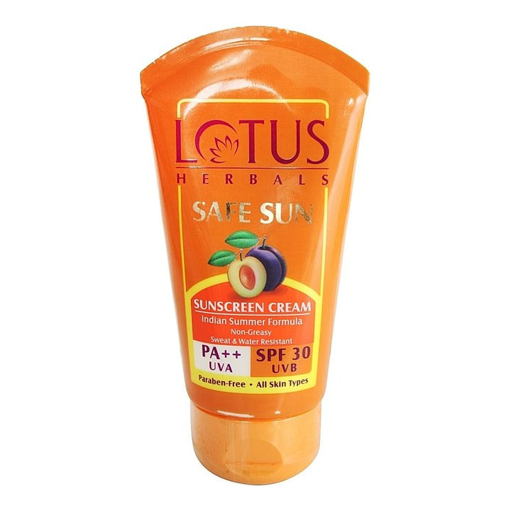 Lotus Herbals Safe Sun Sunscreen Cream SPF 30 UVB : 50 g
