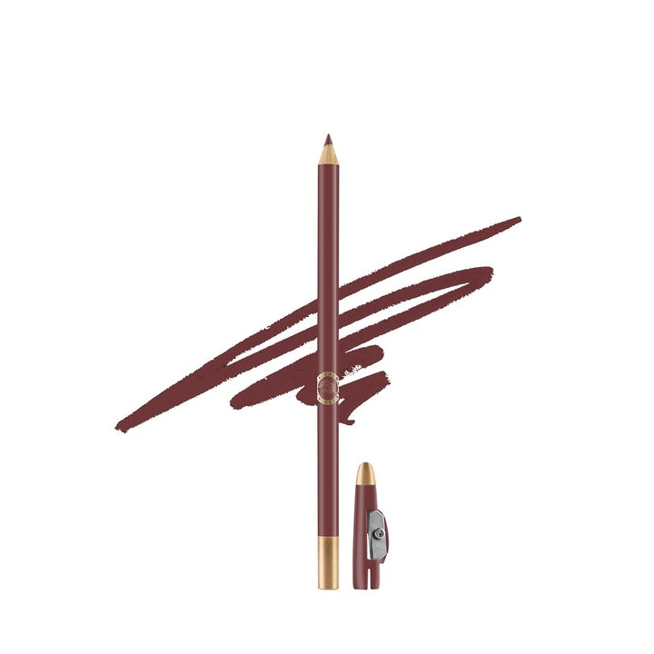 Colors Queen Eye Liner & Lip Liner Pencil Enriched with Vitamin A & E | Bold & Matte Lip Liner, Highly Pigmented Lip Liner Pencil with Sharpener (07 - Walnut Brown)
