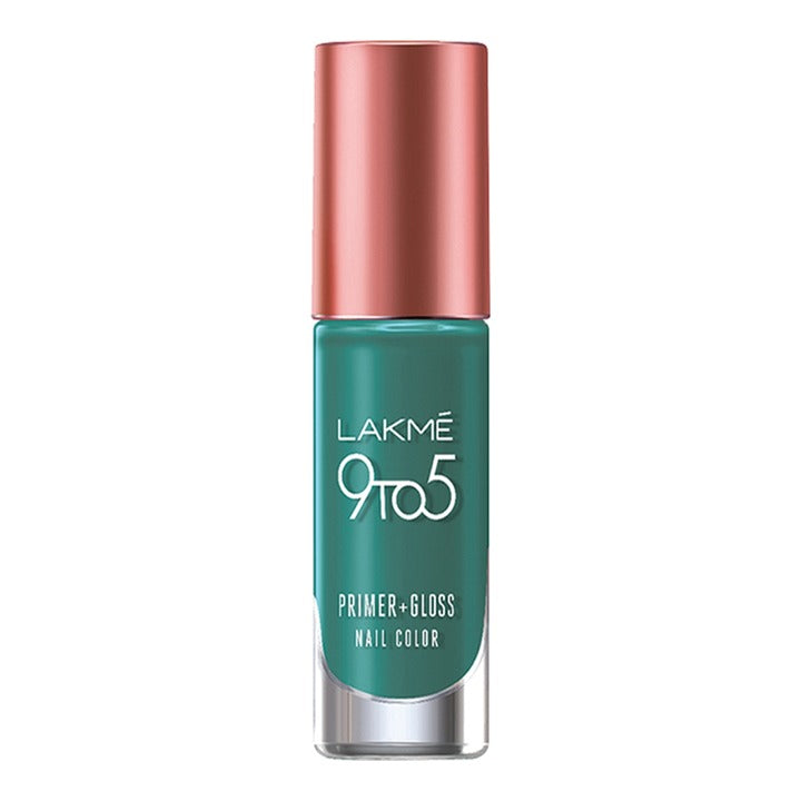 Lakme 9to5 Primer + Gloss Nail Color -Teal Deal : 6 ml
