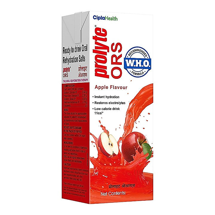 Cipla Prolyte ORS - Apple Flavour : 200 ml
