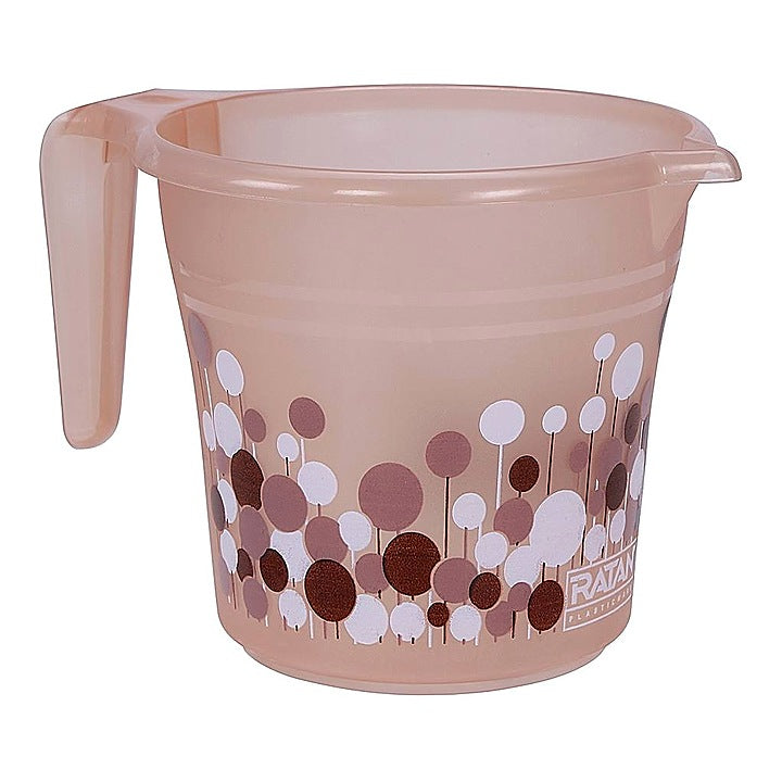 Ratan Plastic Frosty Mug (Brown) - 1 L : 1 Unit