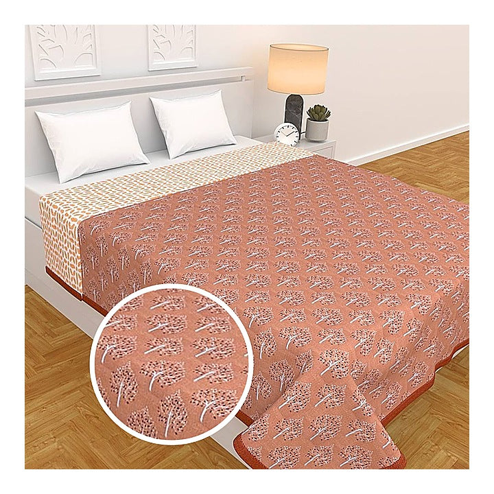 VAA Reversible Single Cotton Dohar - Multicolour - 137x213 cm : 1 Unit