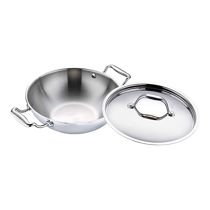 Bergner Argent Stainless Steel Triply Kadai With Lid - 2 L : 1 Unit