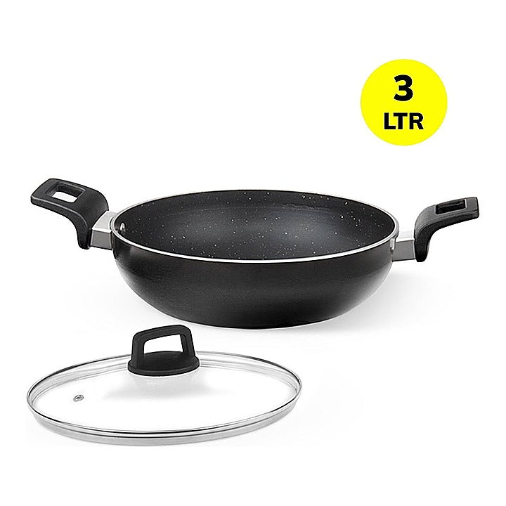 Borosil Granito Non-Stick Induction Base Kadai With Lid (3 L) - 26 cm : 1 Unit