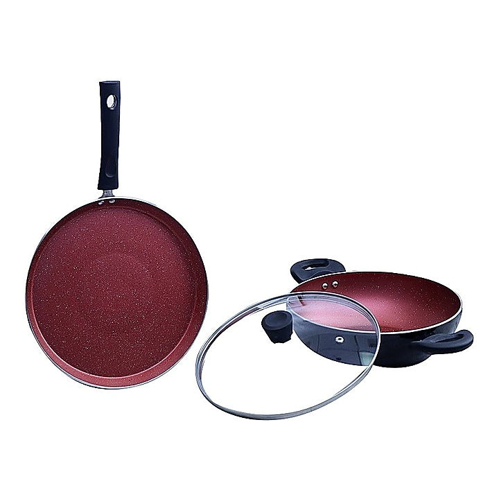 Wonderchef Evita Non-Stick Cookware Set - 3 Pieces : 1 Unit