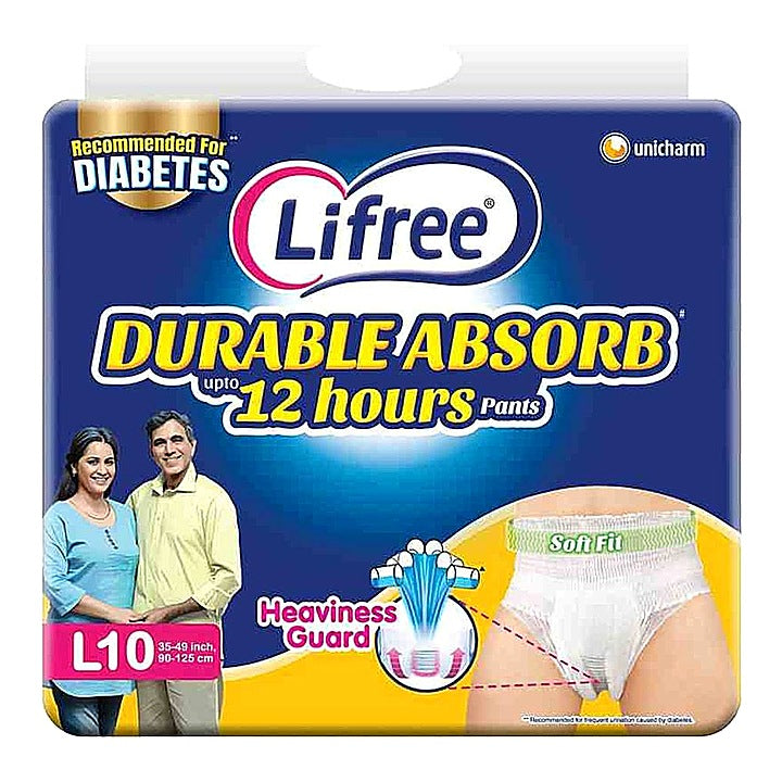 Lifree Slim Absorb Adult Diaper Pants L : 10 Units