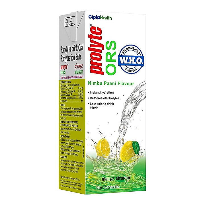 Cipla Prolyte ORS Nimbu Paani : 200 ml
