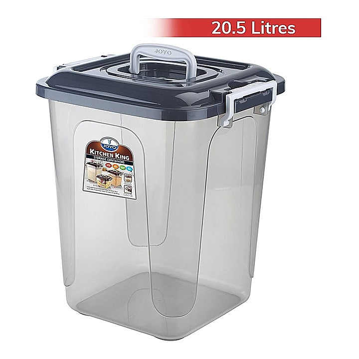 Joyo Plastic Kitchen King Storage Container (Grey) - 20.5 L : 1 Unit