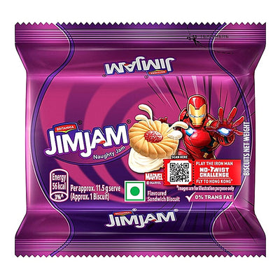 Britannia Jim Jam Cream Biscuits : 138 g