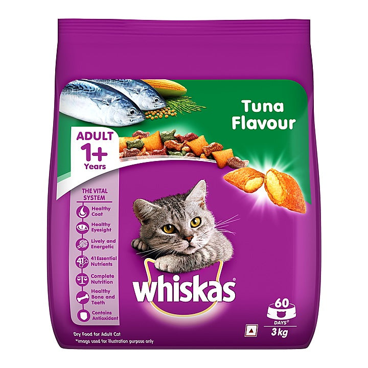 Whiskas Adult Tuna Flavour (1+ Years) : 3 kgs