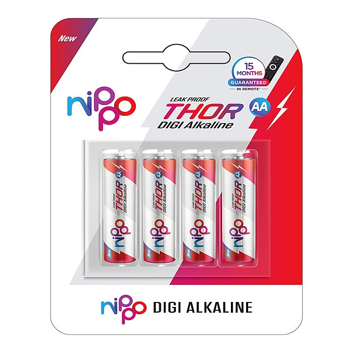 Nippo Thor Digi Alkaline AA Battery : 4 Units