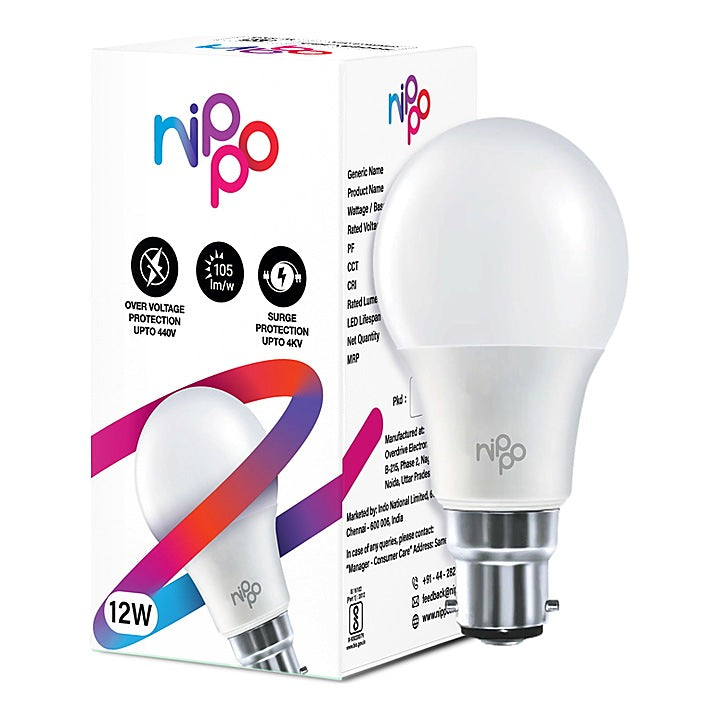 Nippo White LED Bulb : 12 W