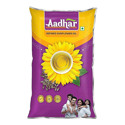 Aadhar Refined Sunflower Oil Pouch : 800 g