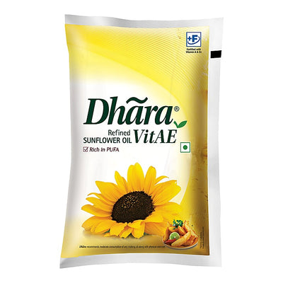 Dhara Refined Sunflower Oil : 910 g