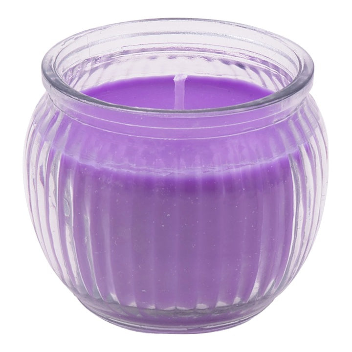 Iris Ribbed Jar Candle - Lavender : 1 Unit