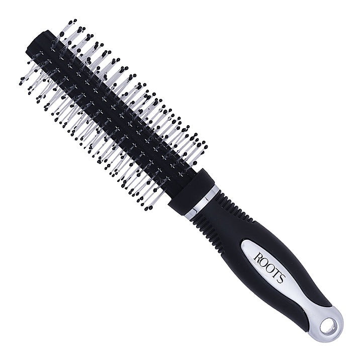 Roots Hair Brush (9511) Small - Black & Silver : 1 Unit