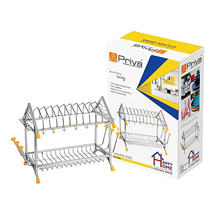 Priya Stainless Steel Happy Home Plate Stand : 1 Unit