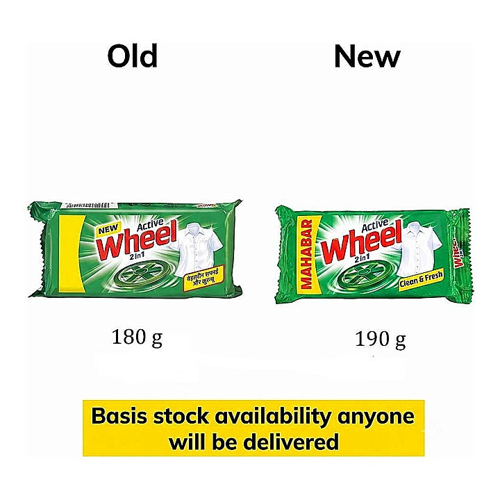 Wheel Active 2 In 1 Detergent Bar : 180 g