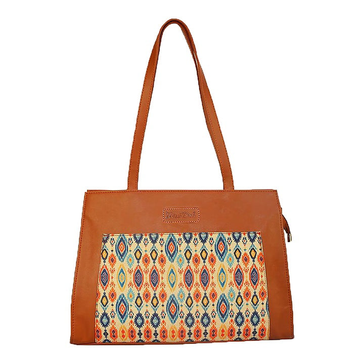 Misswish Women's Leather Hand Bag - Tan : 1 Unit