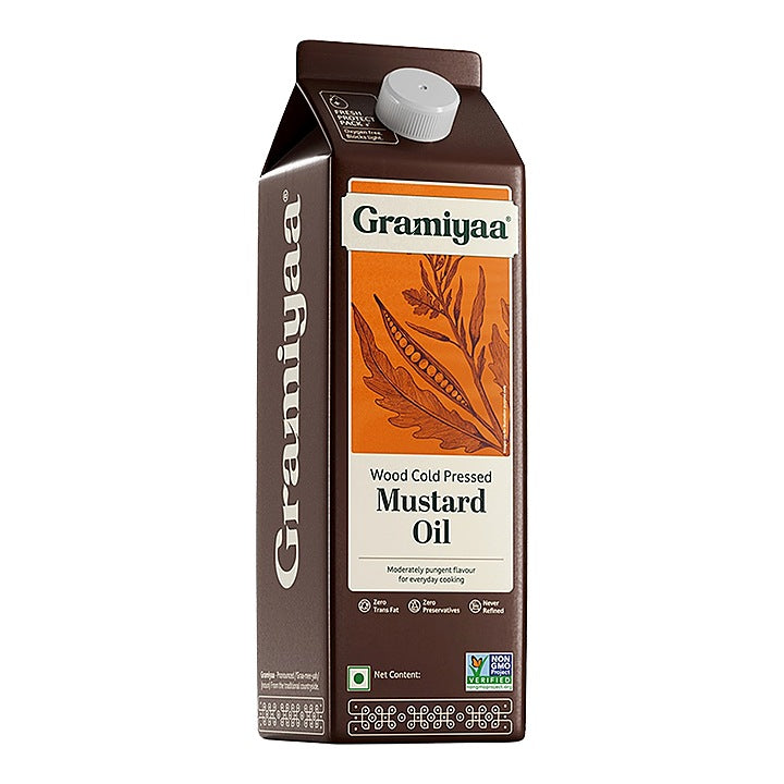 Gramiyaa Wood Cold Pressed Mustard Oil : 910 g