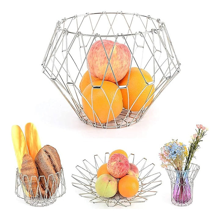 Indigo Metalware Multi Use Stainless Steel Fruit & Vegetable Basket : 1 Unit
