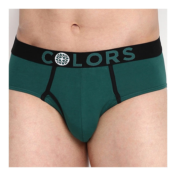 Rupa Frontline Colours Men's Brief - 80 cm (S) - Teal Green & Brown : Size XL