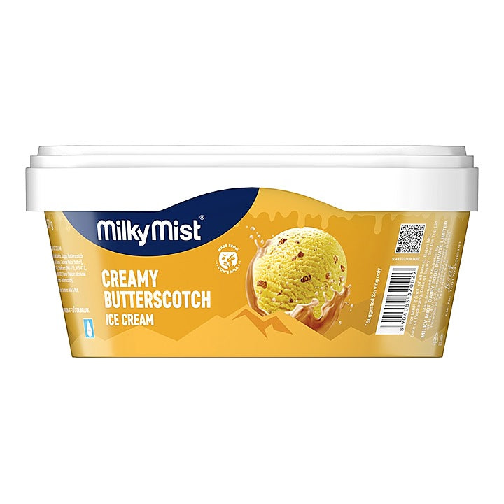 Milky Mist Creamy Butterscotch Ice Cream Tub : 1 L