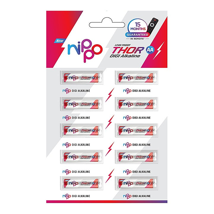 Nippo Thor AA Battery DIGI Alkaline : 10 Unit