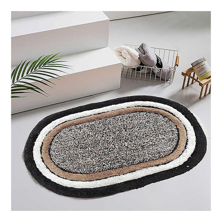Elegant Weavers Oak Oval Door Mat Brown - 40x60 cm : 1 Unit