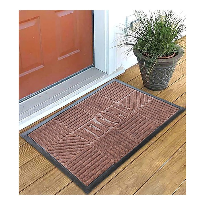 Elegant Weavers Welcome Door Mat Brown 40X60 cm : 1 Unit