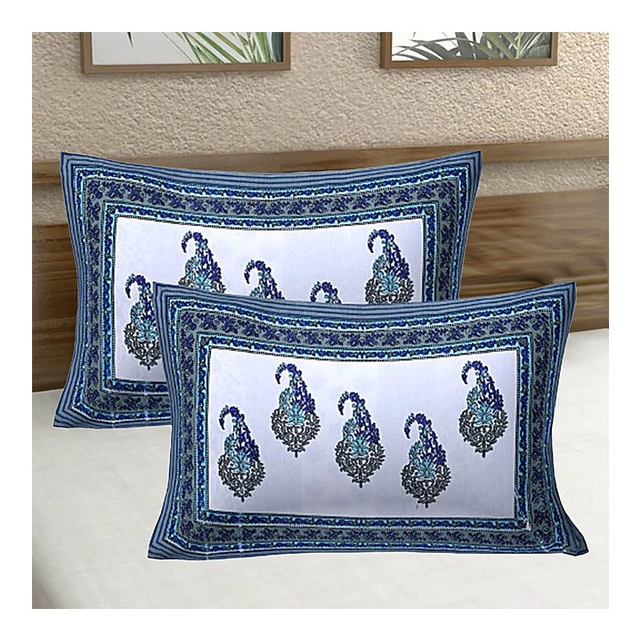 Sheetal World Cotton Pillow Cover - Grey D4 (43x68 cm) Set Of 2 : 1 Unit