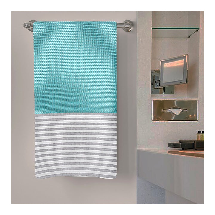 Anju Fabric Bath Towel 165 GSM (Green) - 75x150 cm : 1 Unit