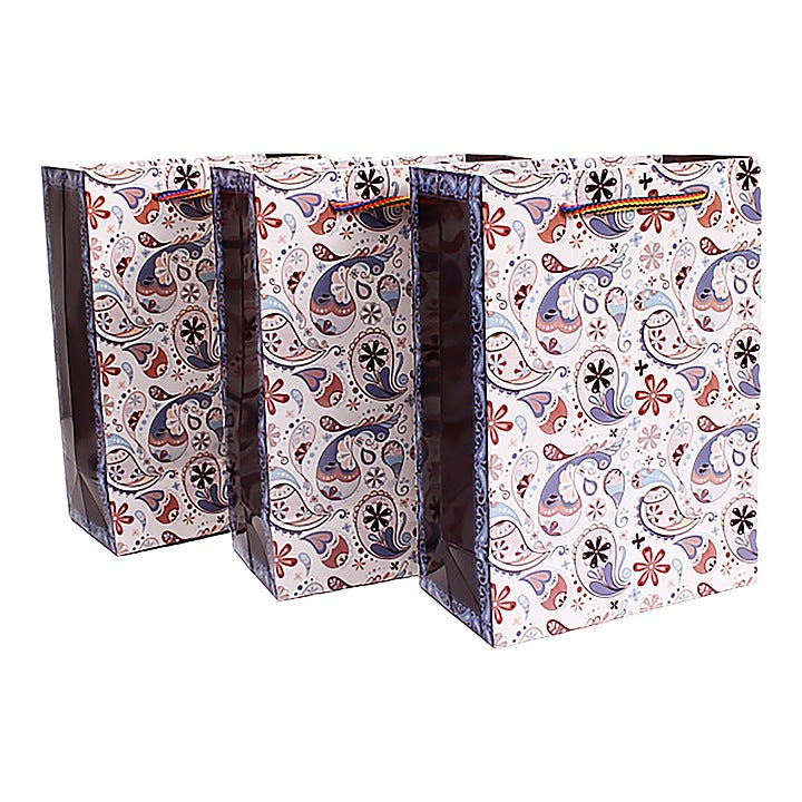 Archies Madhubani Aami Design Printed Paper Gift Bag (Large) : Pack of 3