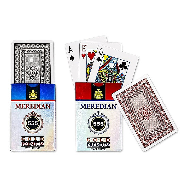 Parksons Playing Cards Plastic Coated Meredian 555 Gold Premium: 1 Unit