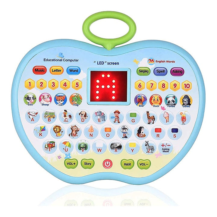 Toyshine Kids Apple Shape Kids Computer Tablet - Multicolour : 1 Unit
