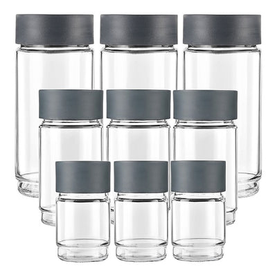 Cello Modustack Stackable Container Set (Grey) - 9 Pieces : 1 Unit