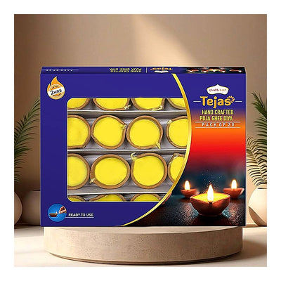 Shubhkart Tejas Hand Crafted Puja Ghee Diya : Pack of 20