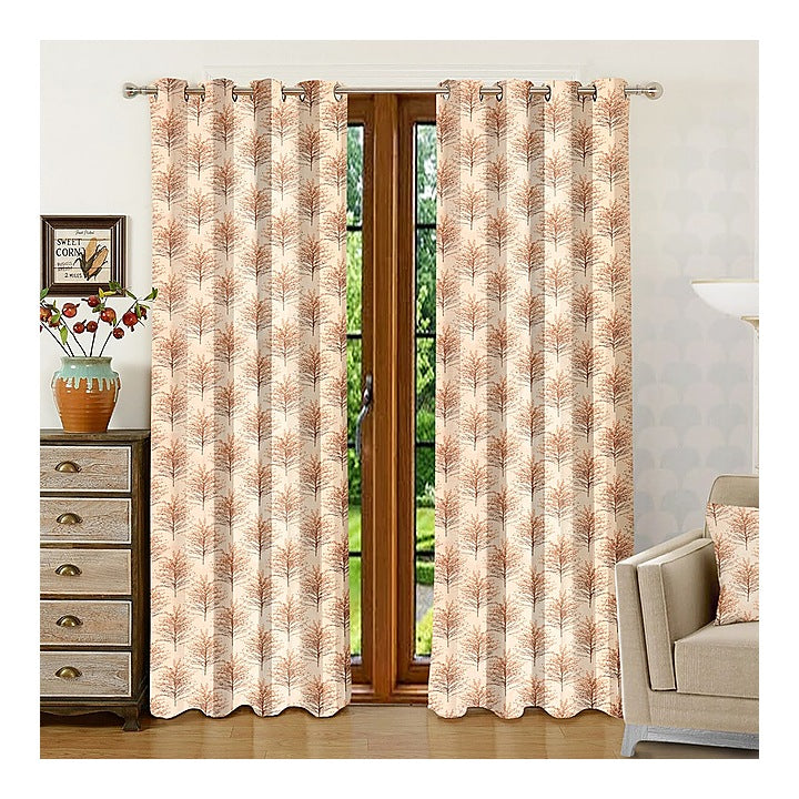 JBF HOMES Flax 7 Feet Door Curtain (Coffee) 213 x 117 cm : 1 Piece