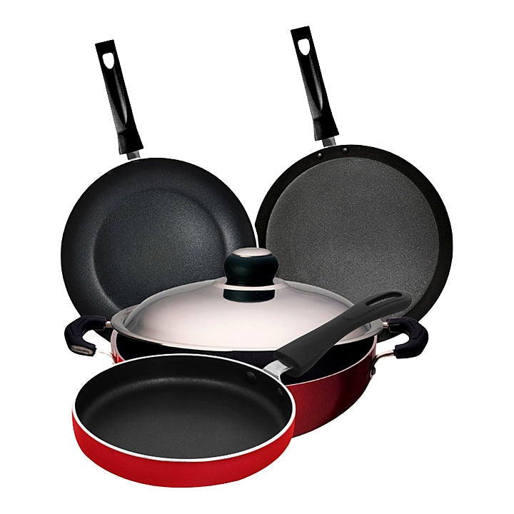 Macclite Non-Stick Aluminium Pentagon Gift Set (Red) - Pack of 5 : 1 Unit