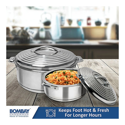 Bombay Kookware Stainless Steel Della Casserole Set (Silver) - Set Of 2 : 1 Unit