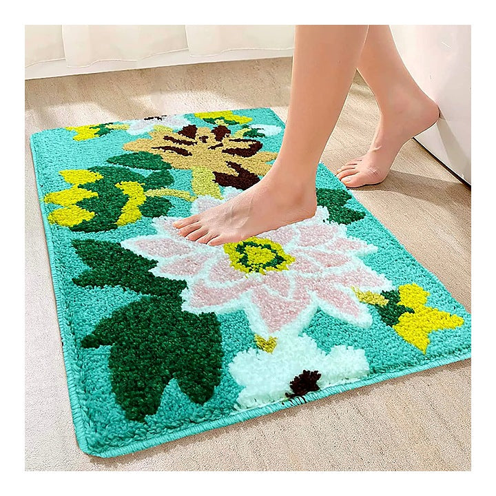 Roseate Nature Microfibre Bath Mat (P1) - Peacock : 40x60 cm