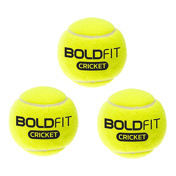 Boldfit Tennis Cricket Ball - Light Green Set Of 3 : 1 Unit