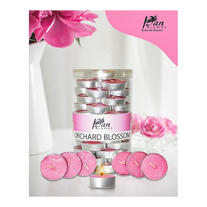 Pan Aromas Scented Tealight Candle Orchard Blossom : 45 Pieces