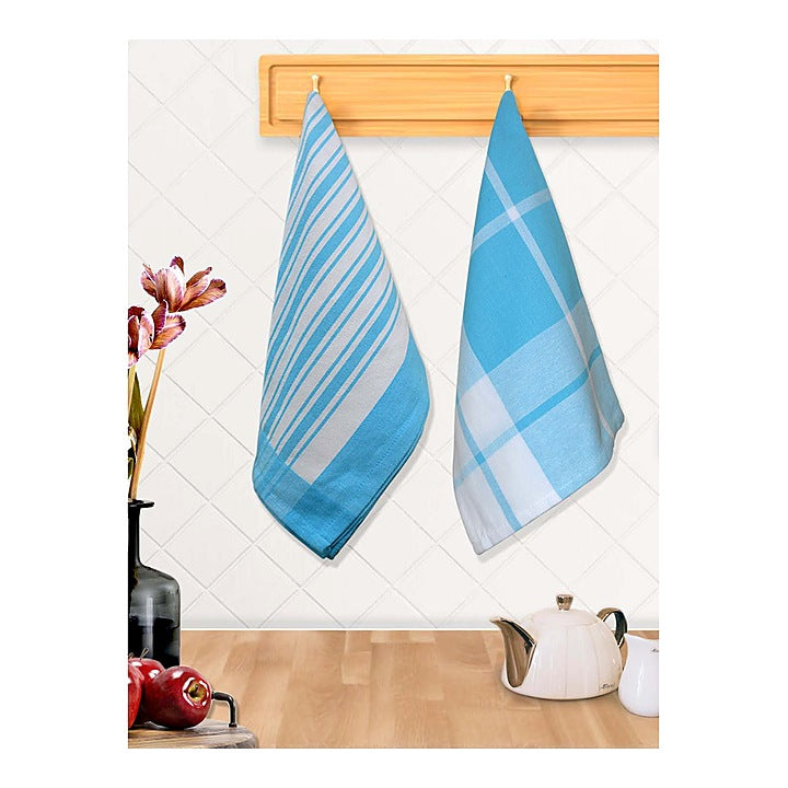 Athom Living Cotton Kitchen Towel KT2A 40 x 60 cm (Blue) - Set of 2 : 1 Unit