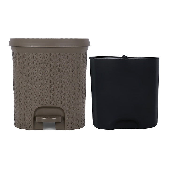 Kolorr Plastic Royal Pedal Bin - Lt Brown (14.1 L) : 1 Unit