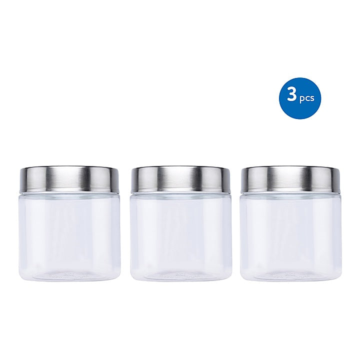 Kolorr Plastic Classic Pet Jar (500 ml) - Set Of 3 : 1 Unit