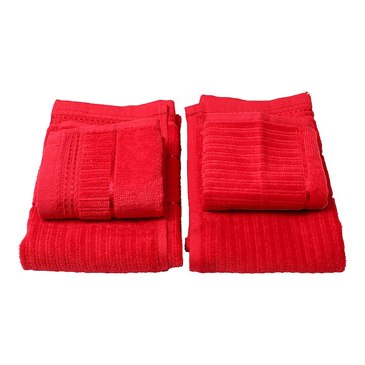EW Merry Towel Combo 400 GSM - Maroon : 2 Hand Towels + 2 Face Towels