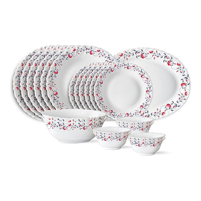 Larah By Borosil Dinner Set Pentas (21 Pieces) : 1 Unit