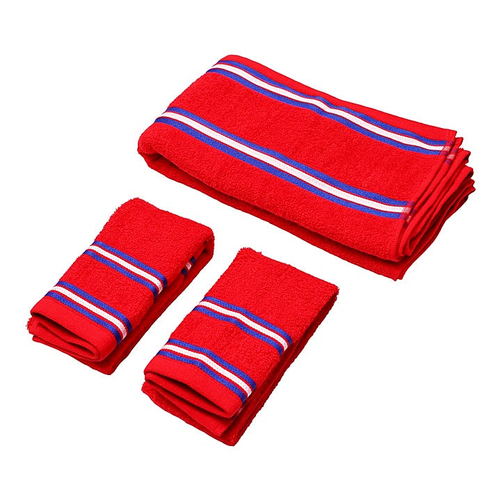 EW Towel Combo 400GSM (Maroon) - 1 Bath Towel + 2 Hand Towels : 1 Unit