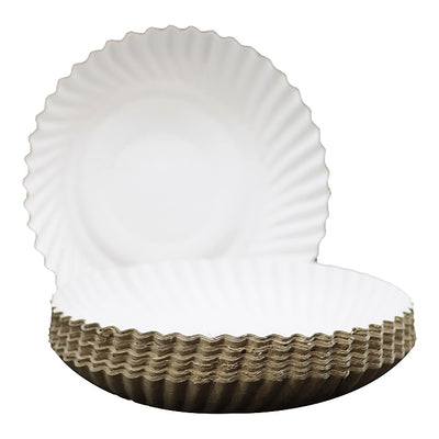 Richbond Disposables Paper Plate White -7 Inches : 50 Pieces